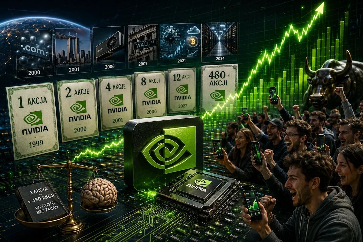 Splity akcji Nvidia - analiza historyczna i wpływ na portfele inwestorów detalicznych