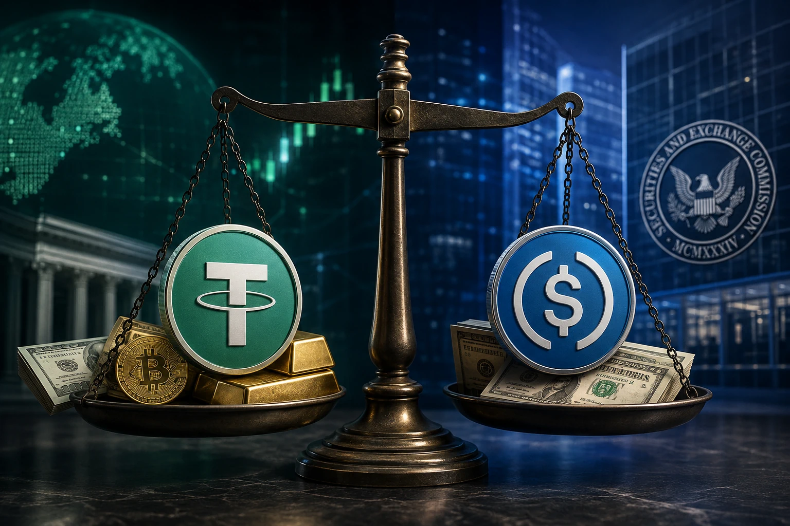 Konkurencja na rynku stablecoinów. Tether (USDT) kontra USD Coin (USDC) z perspektywy bezpieczeństwa inwestora